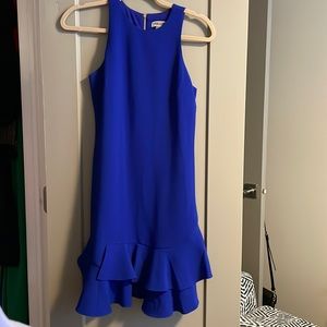 Blue asymmetrical ruffle dress from Chelsea28